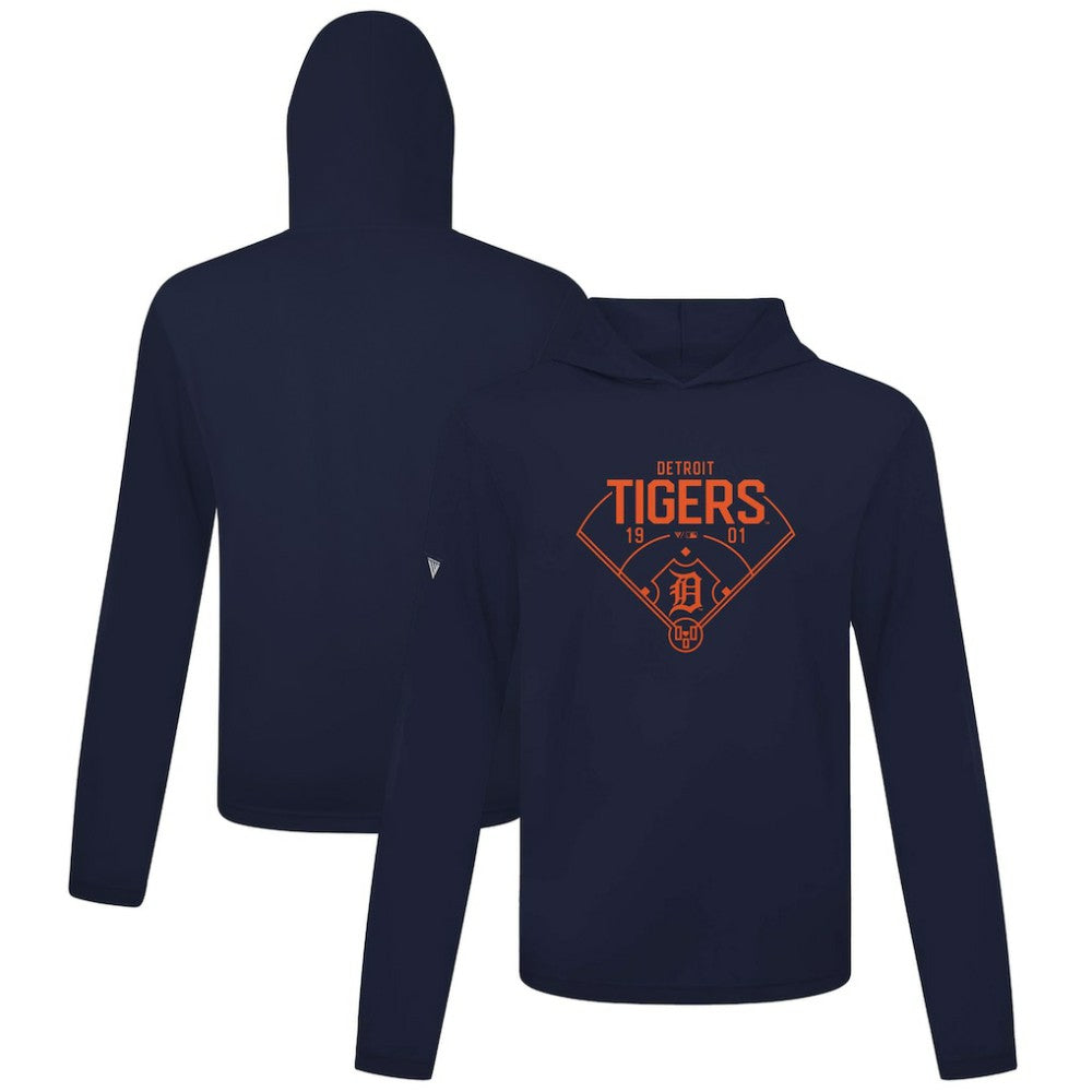 Detroit Tigers Levelwear Anthem Home Field Pullover Hoodie - Navy