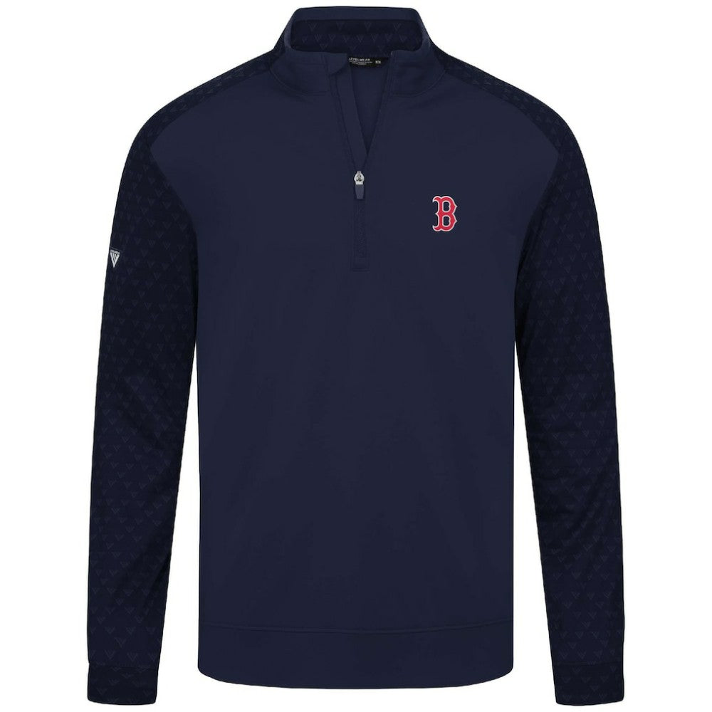 Boston Red Sox Levelwear Aztec Insignia 2.0 Quarter-Zip Pullover Top - Navy