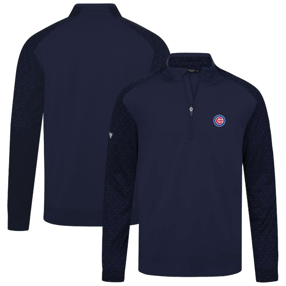 Chicago Cubs Levelwear Aztec Insignia 2.0 Quarter-Zip Pullover Top - Navy