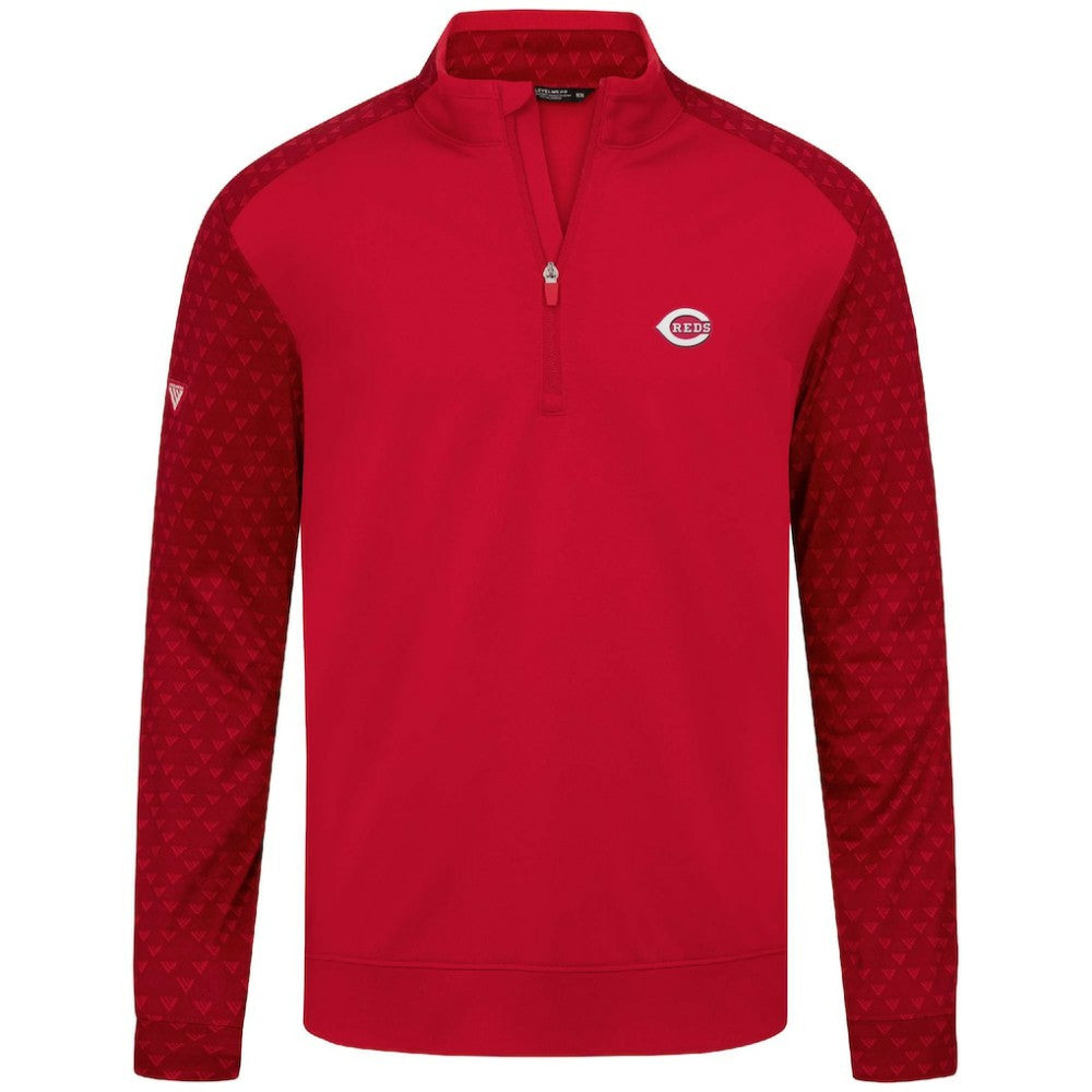 Cincinnati Reds Levelwear Aztec Insignia 2.0 Quarter-Zip Pullover Top - Red