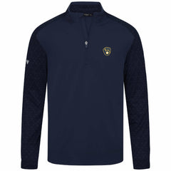 Milwaukee Brewers Levelwear Aztec Insignia 2.0 Quarter-Zip Pullover Top - Navy