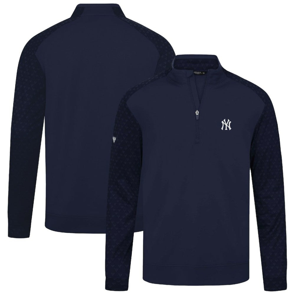 New York Yankees Levelwear Aztec Insignia 2.0 Quarter-Zip Pullover Top - Navy