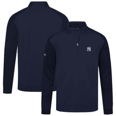 New York Yankees Levelwear Aztec Insignia 2.0 Quarter-Zip Pullover Top - Navy