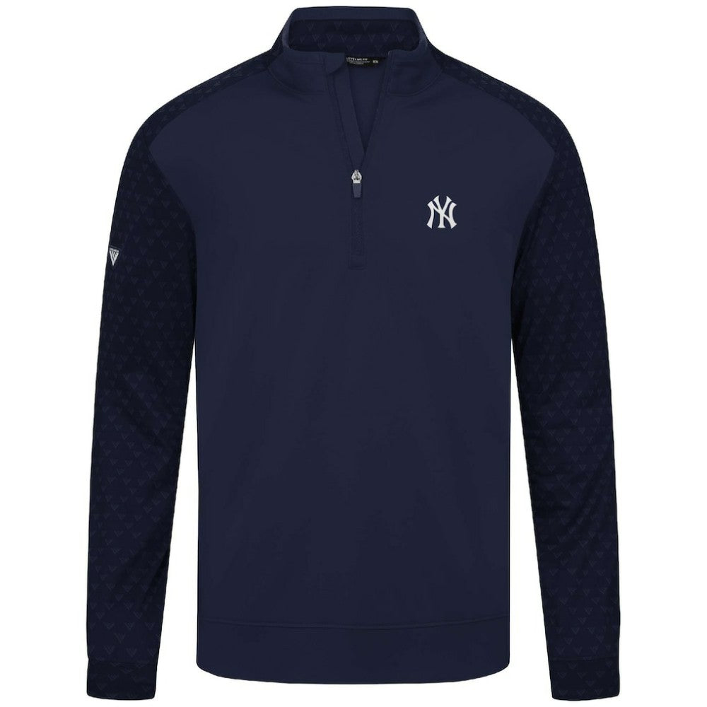 New York Yankees Levelwear Aztec Insignia 2.0 Quarter-Zip Pullover Top - Navy