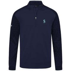 Seattle Mariners Levelwear Aztec Insignia 2.0 Quarter-Zip Pullover Top - Navy