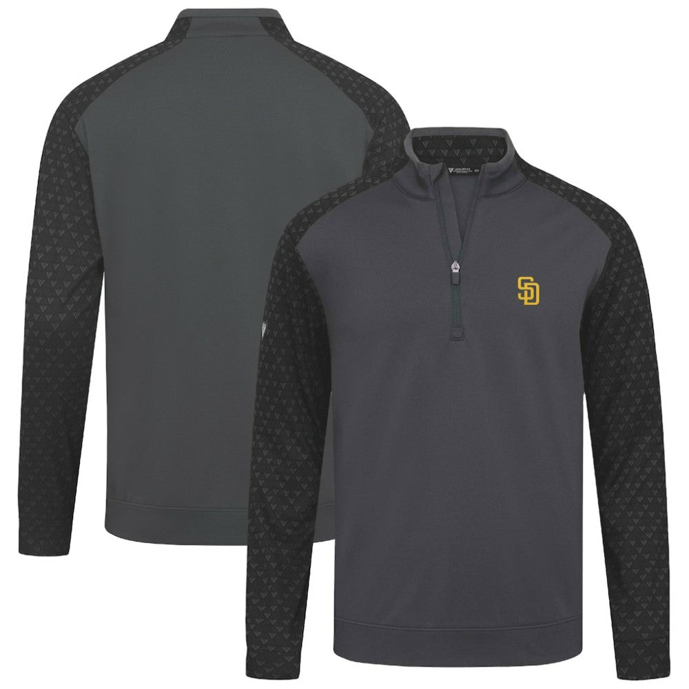 San Diego Padres Levelwear Aztec Insignia 2.0 Quarter-Zip Pullover Top - Charcoal