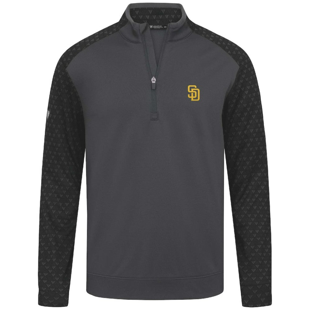 San Diego Padres Levelwear Aztec Insignia 2.0 Quarter-Zip Pullover Top - Charcoal