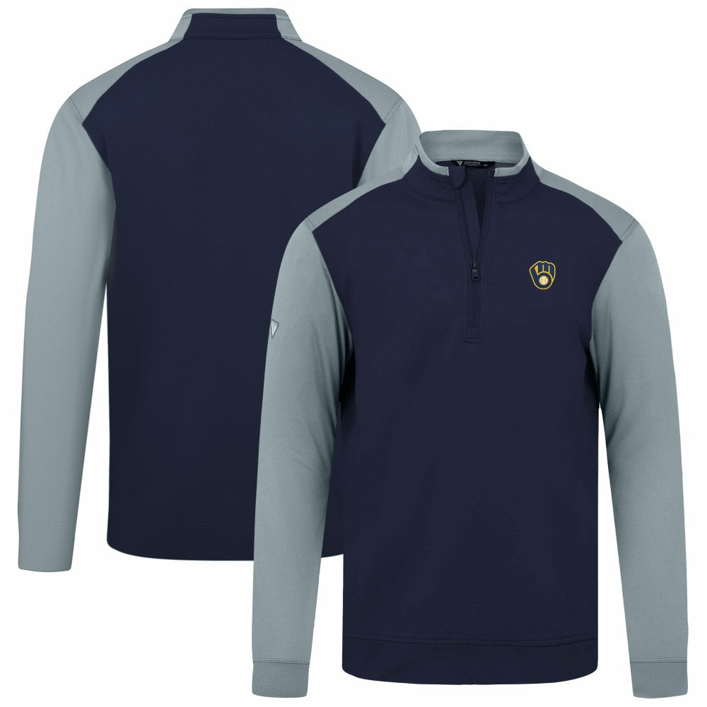 Milwaukee Brewers Levelwear Insignia 2.0 Quarter-Zip Pullover Top - Navy