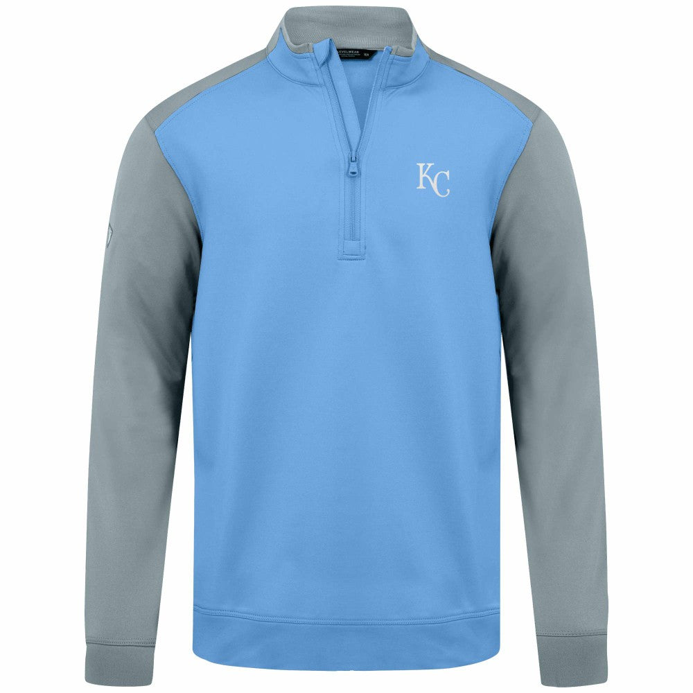Kansas City Royals Levelwear Insignia 2.0 Quarter-Zip Pullover Top - Light Blue