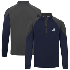 New York Yankees Levelwear Cadet Insignia 2.0 Raglan Quarter-Zip Jacket - Navy