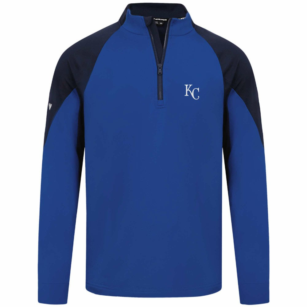 Kansas City Royals Levelwear Cadet Insignia 2.0 Raglan Quarter-Zip Jacket - Royal