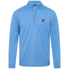Milwaukee Brewers Levelwear Heron Insignia 2.0 Quarter-Zip Jacket - Powder Blue