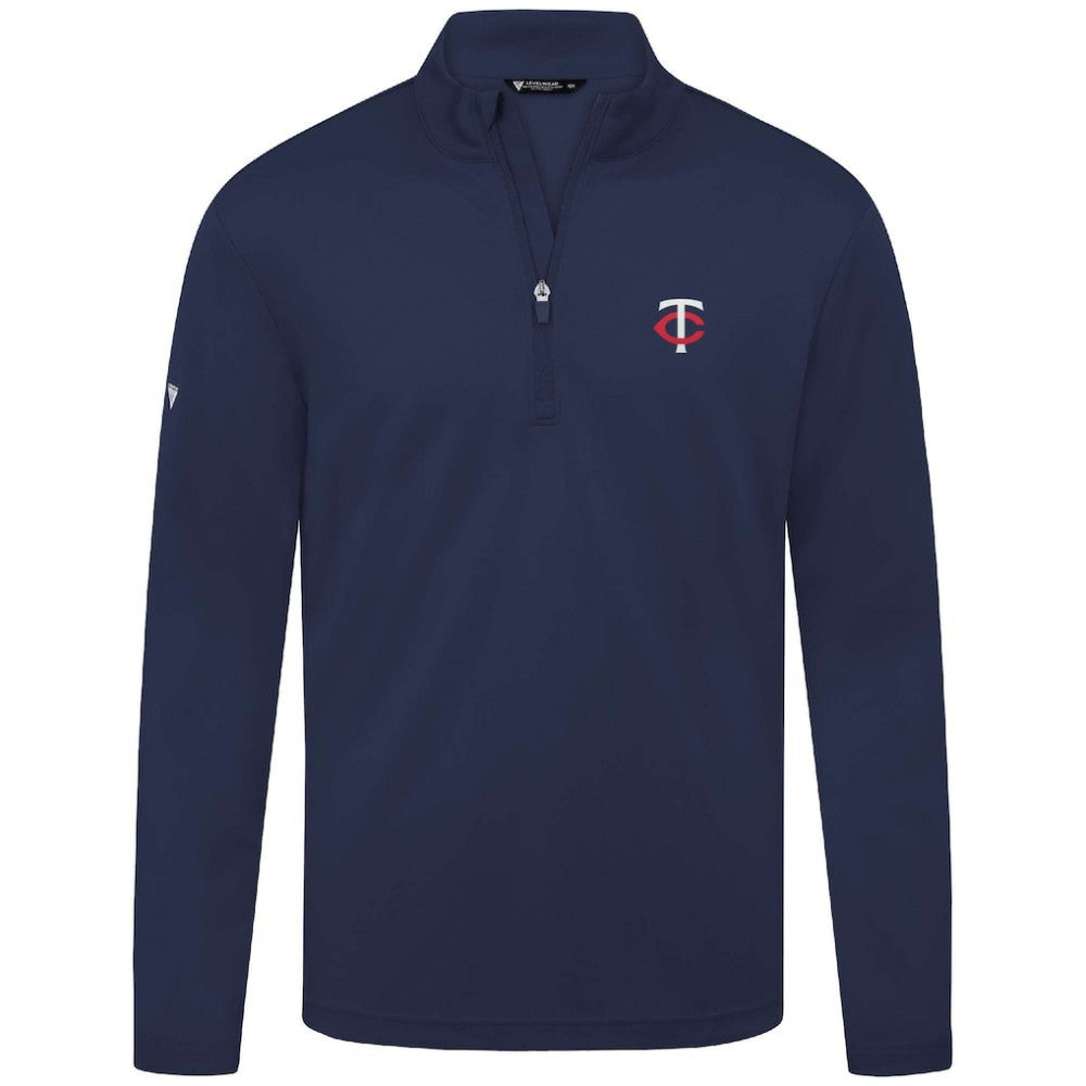 Minnesota Twins Levelwear Heron Insignia 2.0 Quarter-Zip Jacket - Navy