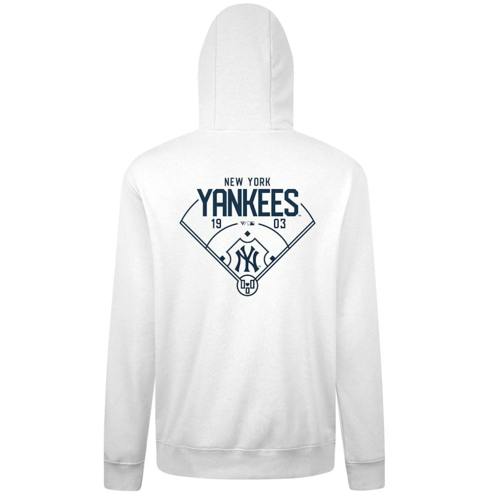 New York Yankees Levelwear Podium Primary Pullover Hoodie - White