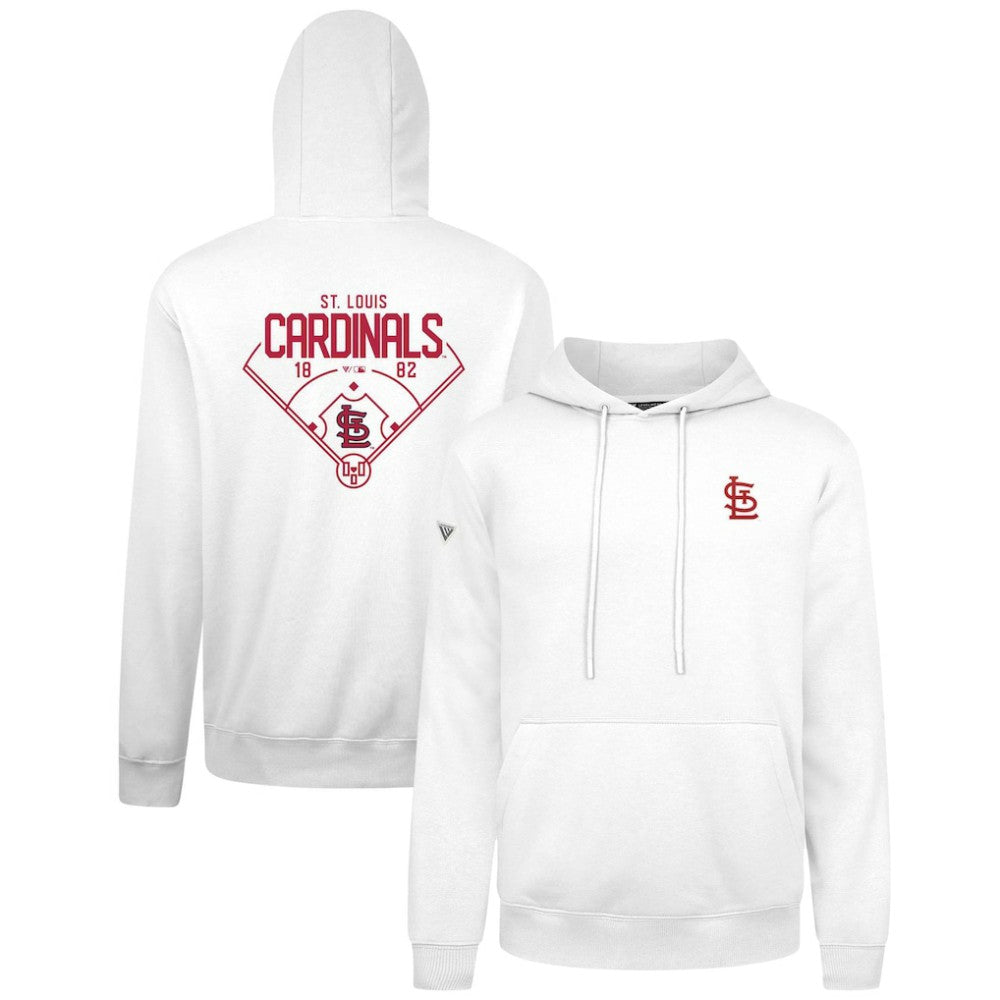 St. Louis Cardinals Levelwear Podium Primary Pullover Hoodie - White