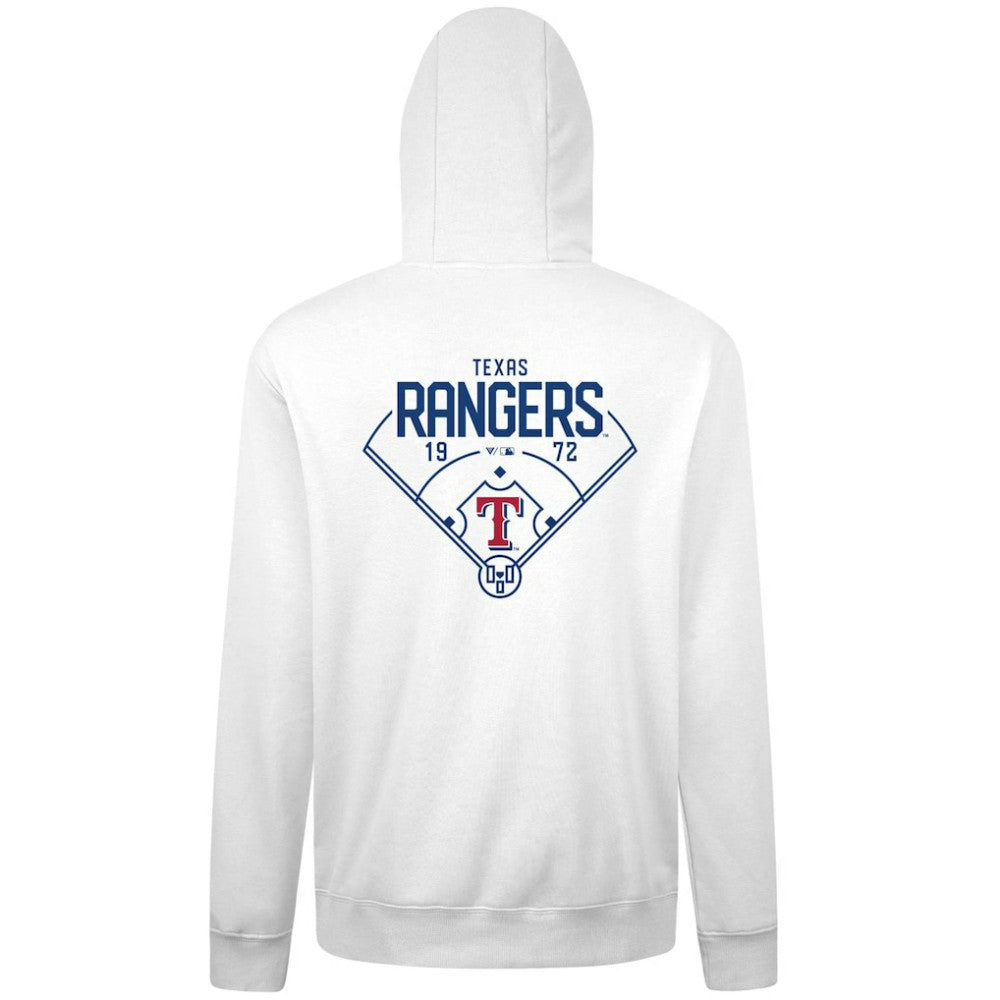 Texas Rangers Levelwear Podium Primary Pullover Hoodie - White