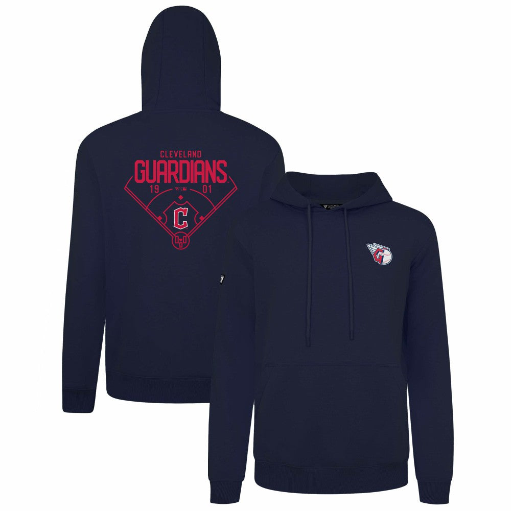 Cleveland Guardians Levelwear Podium Primary Pullover Hoodie - Navy