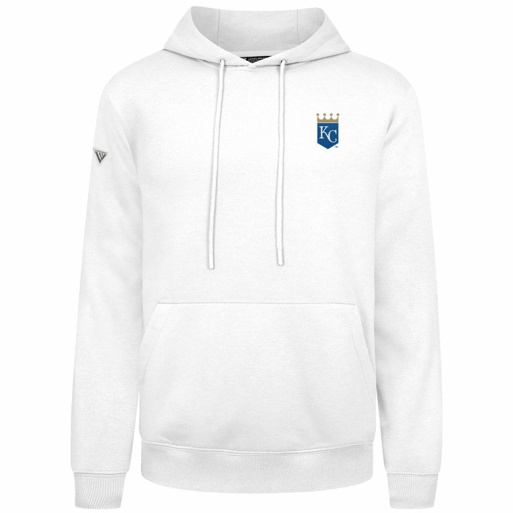 Kansas City Royals Levelwear Podium Primary Pullover Hoodie - White
