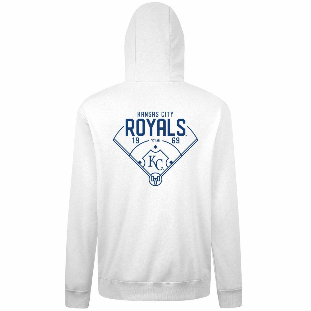 Kansas City Royals Levelwear Podium Primary Pullover Hoodie - White