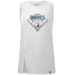 Atlanta Braves Levelwear Women's Influx Home Field Tank Top - White