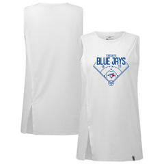 Toronto Blue Jays Levelwear Women's Influx Home Field Tank Top - White