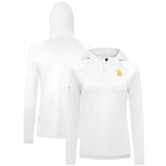 San Diego Padres Levelwear Women's Raven Insignia 2.0 Quarter-Zip Jacket - White