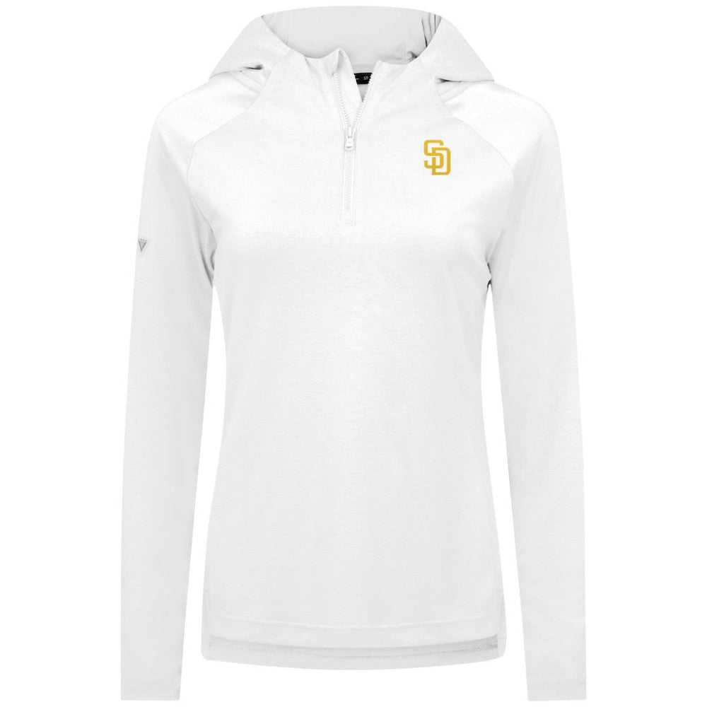 San Diego Padres Levelwear Women's Raven Insignia 2.0 Quarter-Zip Jacket - White