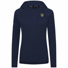 Milwaukee Brewers Levelwear Women's Raven Insignia 2.0 Quarter-Zip Jacket - Navy
