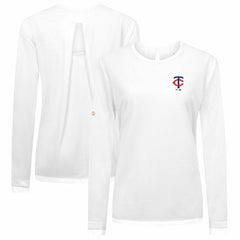 Minnesota Twins Levelwear Women's Sequoia Primary Logo Long Sleeve T-Shirt - White