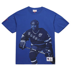 Mark Messier New York Rangers Mitchell & Ness NHL Ultimate Player Vintage Logo T-Shirt