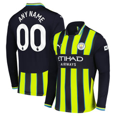Manchester City 2024/25 Away Replica Long Sleeve Custom Jersey / Soccer Discount