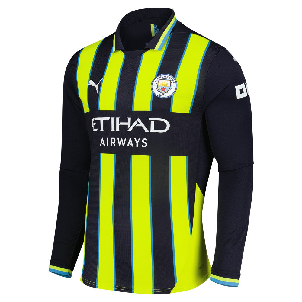 Manchester City 2024/25 Away Replica Long Sleeve Custom Jersey / Soccer Discount