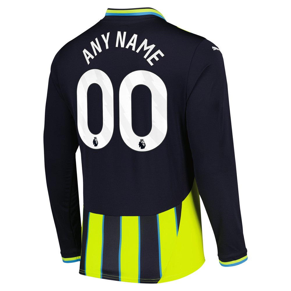Manchester City 2024/25 Away Replica Long Sleeve Custom Jersey / Soccer Discount