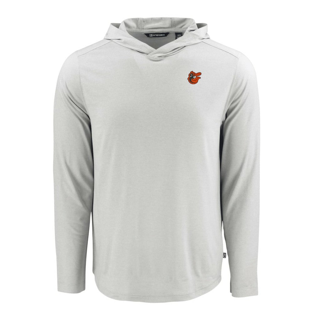 Baltimore Orioles Cutter & Buck Coastline Epic Comfort Recycled Eco Hoodie Long Sleeve T-Shirt - Gray
