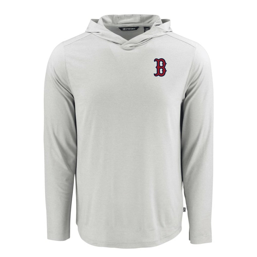 Boston Red Sox Cutter & Buck Coastline Epic Comfort Recycled Eco Hoodie Long Sleeve T-Shirt - Gray