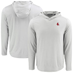 Boston Red Sox Cutter & Buck Coastline Epic Comfort Recycled Eco Hoodie Long Sleeve T-Shirt - Gray