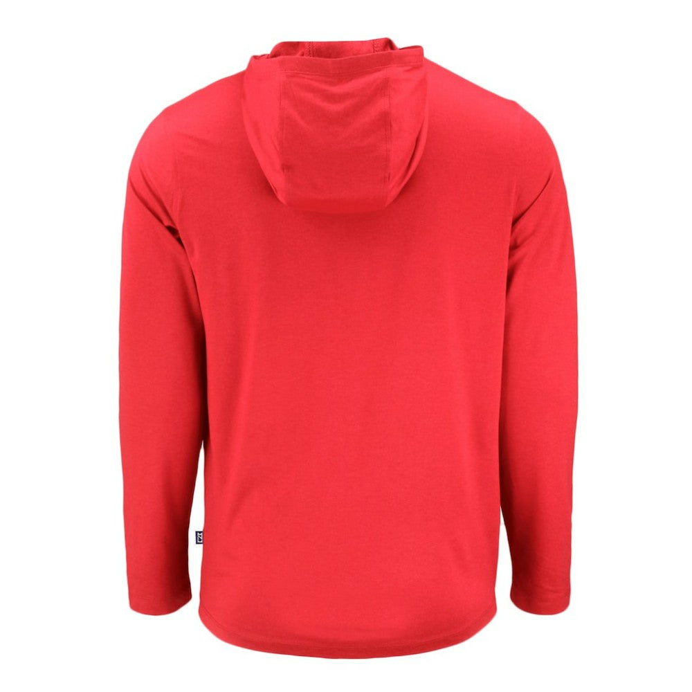 Chicago Cubs Cutter & Buck Coastline Epic Comfort Recycled Eco Hoodie Long Sleeve T-Shirt - Red