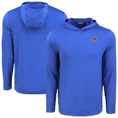 Chicago Cubs Cutter & Buck Coastline Epic Comfort Recycled Eco Hoodie Long Sleeve T-Shirt - Royal