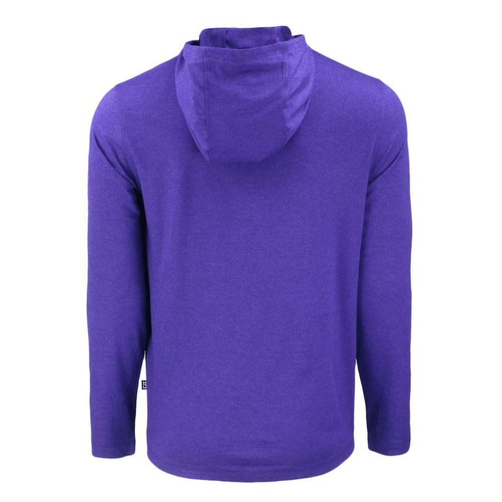 Colorado Rockies Cutter & Buck Coastline Epic Comfort Recycled Eco Hoodie Long Sleeve T-Shirt - Purple