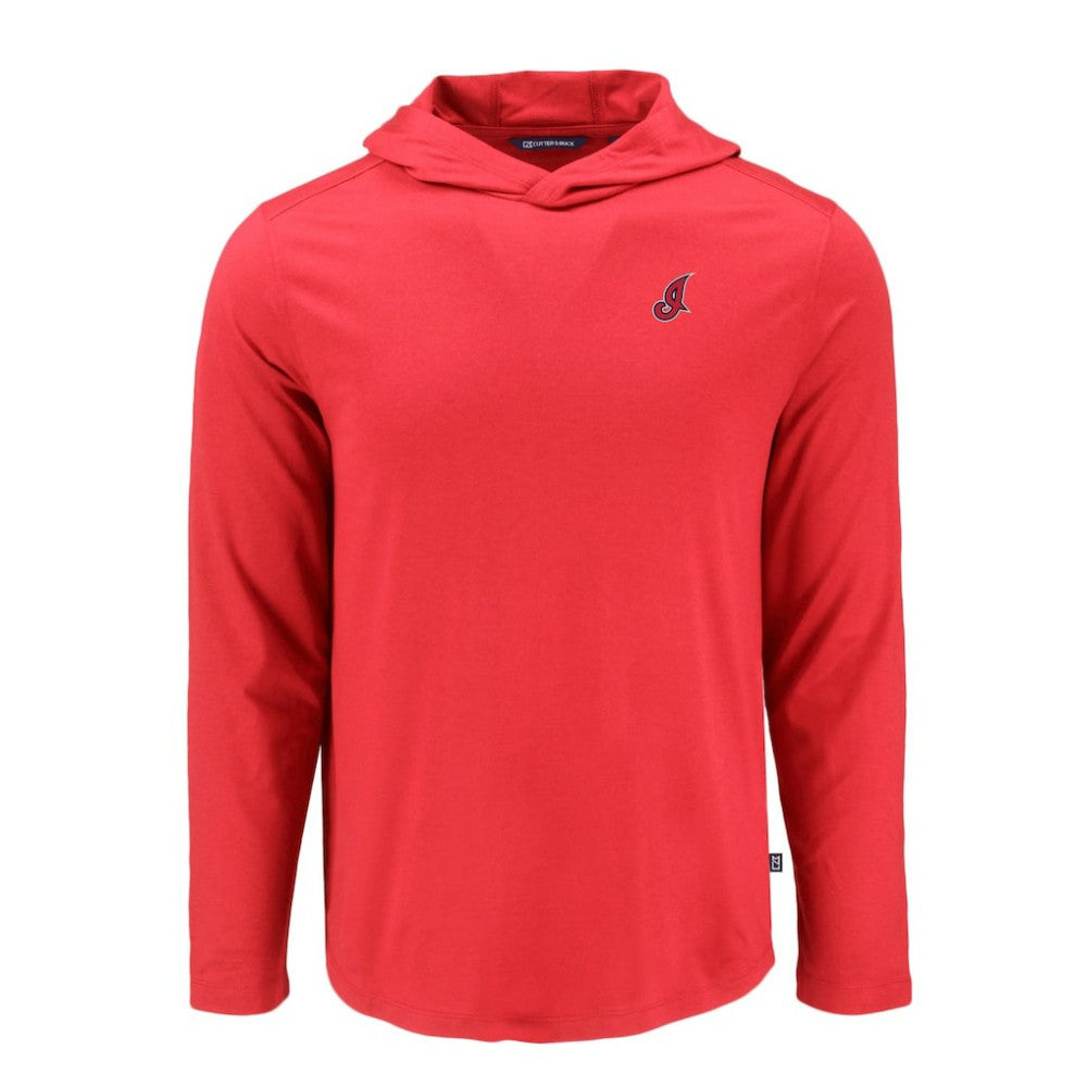 Cleveland Guardians Cutter & Buck Coastline Epic Comfort Recycled Eco Hoodie Long Sleeve T-Shirt - Red