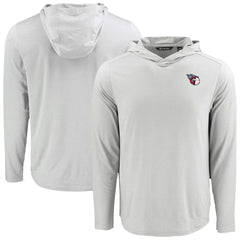 Cleveland Guardians Cutter & Buck Coastline Epic Comfort Recycled Eco Hoodie Long Sleeve T-Shirt - Gray
