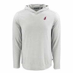 Cleveland Guardians Cutter & Buck Coastline Epic Comfort Recycled Eco Hoodie Long Sleeve T-Shirt - Gray