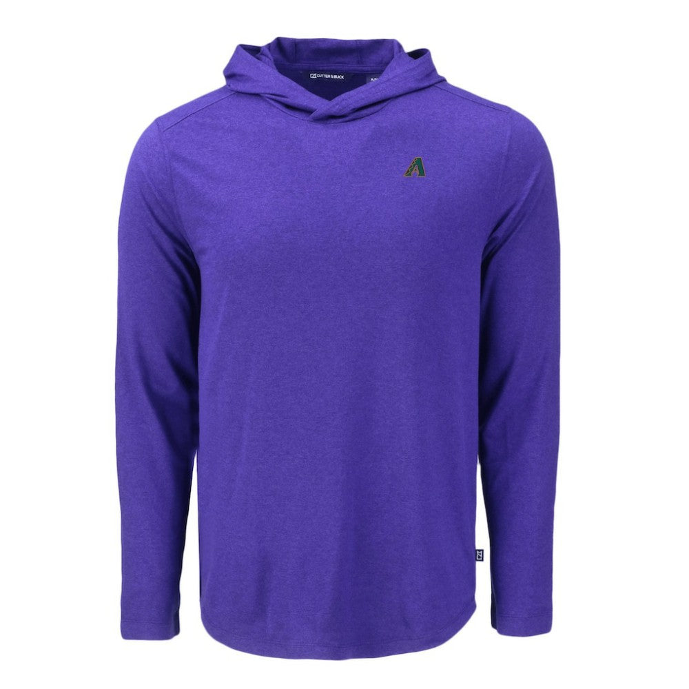 Arizona Diamondbacks Cutter & Buck Coastline Epic Comfort Recycled Eco Hoodie Long Sleeve T-Shirt - Purple