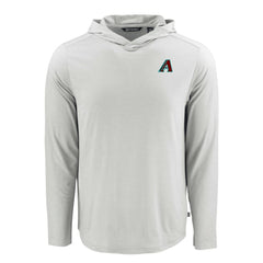 Arizona Diamondbacks Cutter & Buck Coastline Epic Comfort Recycled Eco Hoodie Long Sleeve T-Shirt - Gray