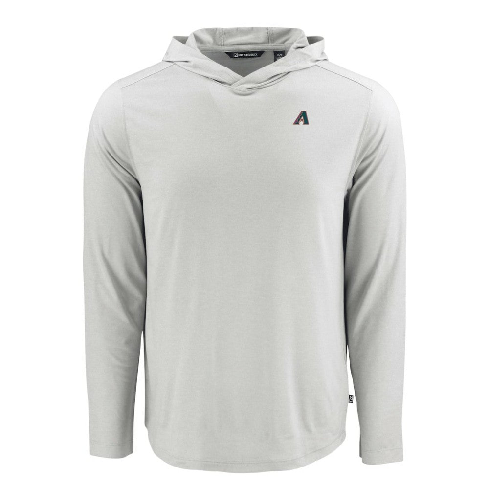 Arizona Diamondbacks Cutter & Buck Coastline Epic Comfort Recycled Eco Hoodie Long Sleeve T-Shirt - Gray