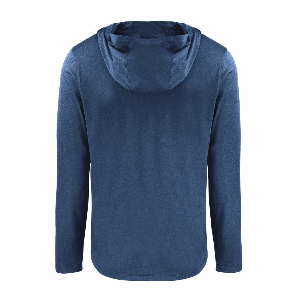 Kansas City Royals Cutter & Buck Coastline Epic Comfort Recycled Eco Hoodie Long Sleeve T-Shirt - Navy