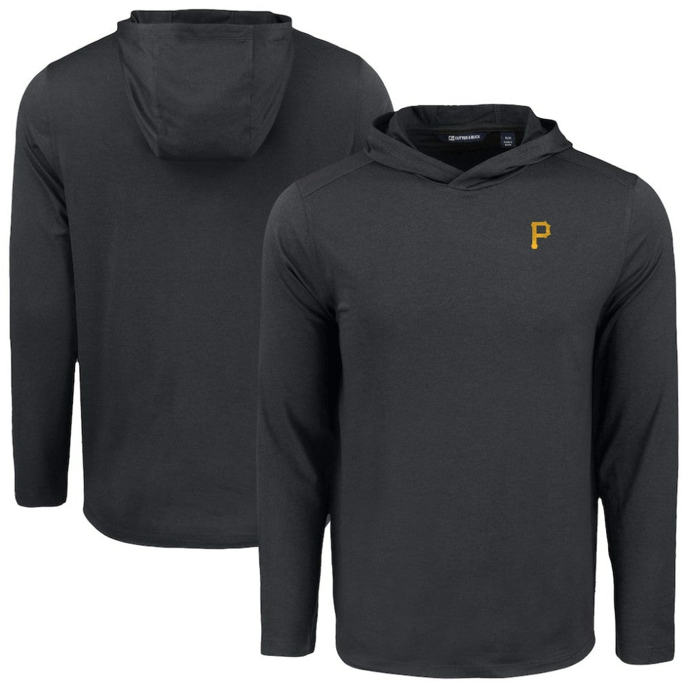 Pittsburgh Pirates Cutter & Buck Coastline Epic Comfort Recycled Eco Hoodie Long Sleeve T-Shirt - Black