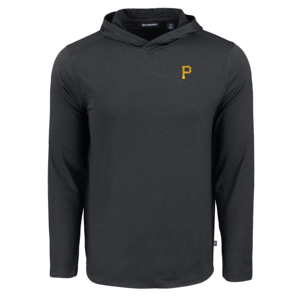 Pittsburgh Pirates Cutter & Buck Coastline Epic Comfort Recycled Eco Hoodie Long Sleeve T-Shirt - Black