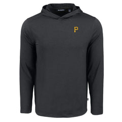 Pittsburgh Pirates Cutter & Buck Coastline Epic Comfort Recycled Eco Hoodie Long Sleeve T-Shirt - Black