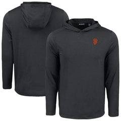 San Francisco Giants Cutter & Buck Coastline Epic Comfort Recycled Eco Hoodie Long Sleeve T-Shirt - Black